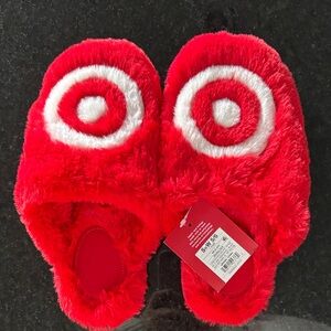 Target Red and White Fuzzy Slippers